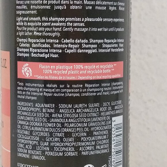 L'Occitane Intensive Repair Shampoo 300 ML /10.1OZ NEW - Picture 4 of 6